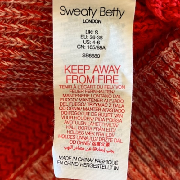 Sweaty Betty Red Sweater - Picture 7 of 8